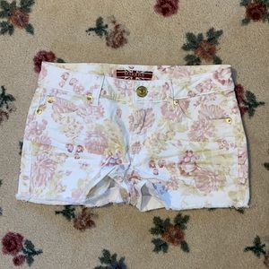 Flowery Jean Shorts Size 25